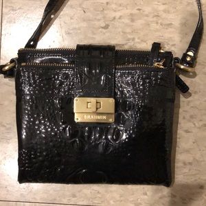 Brahmin black cross body purse